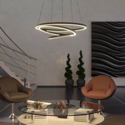 Loftlampe EGLO Lobinero-Z Ø58 cm, sort