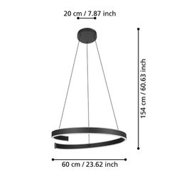 Loftlampe EGLO Andabaia-Z Ø60 cm, sort