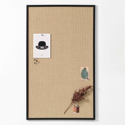 Opslagstavle Hessian 60x100 cm Naga, sort