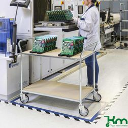 Bordvogn 2 hylder 55x107x94 cm, hvid