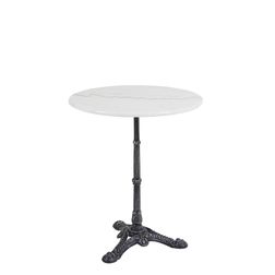 Rundt cafebord Loire Ø60 cm, hvid marmor