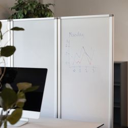 Foldeskærm PZ Flex 180x180 cm m. whiteboard