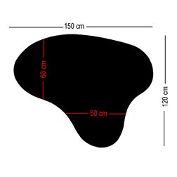 Stoleunderlag dråbeform 150x120 i tæppe