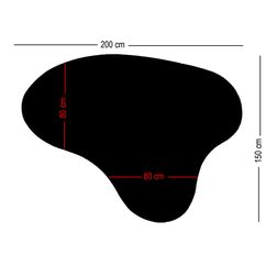 Stoleunderlag dråbeform 200x150 i tæppe