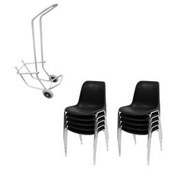 Stabelstol Oporto Xtra - 10 stk. inkl. stolevogn