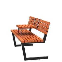 Udendørs bænk inkl. hængebord Relax, brun