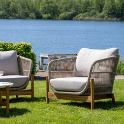 Udendørs lænestol Sperlonga, beige