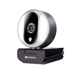 Webcam Sandberg Pro 1080p, sort/sølv
