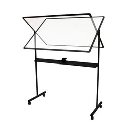 Whiteboard tavle på hjul ECO 180x120 cm, sort
