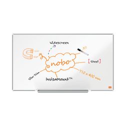 Widescreen whiteboard Nobo stål 71x40 cm