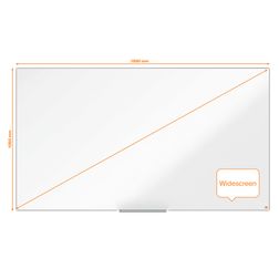 Widescreen whiteboard Nobo stål 188x106 cm
