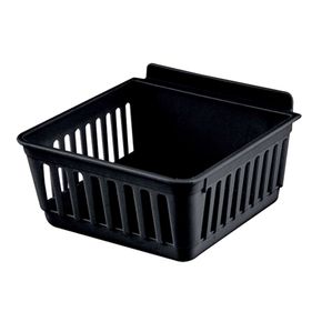 Slatbox plastkasse til Slatwall, sort