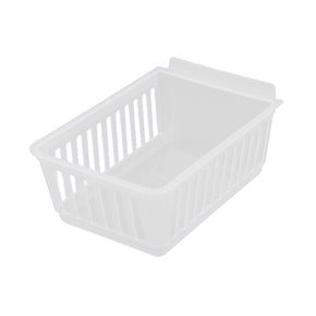 Slatbox plastkasse til Slatwall, hvid