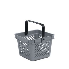 Indkøbskurv 10 liter Mini, alu grå