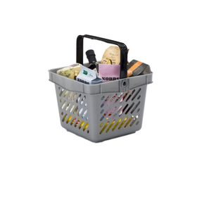 Indkøbskurv 10 liter Mini, alu grå
