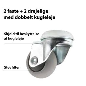 Indkøbskurv på hjul 54 liter, sort