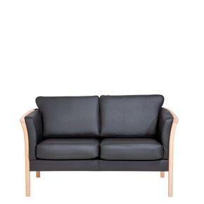 2 pers. sofa Newcastle lux, Læder sort