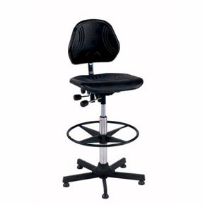 Arbejdsstol Comfort II m. fodring, sort