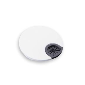 Kabelgennemføring Ø72 mm, metal, hvid