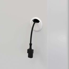 Kabelgennemføring Ø72 mm, metal, hvid