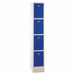 Personaleboks UniBox 1x4 rum. Blå