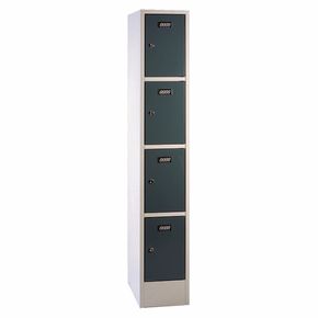 Personaleboks UniBox 1x4 rum. Mørkegrå