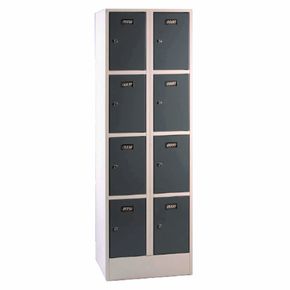 Personaleboks UniBox 2x4 rum. Mørkegrå