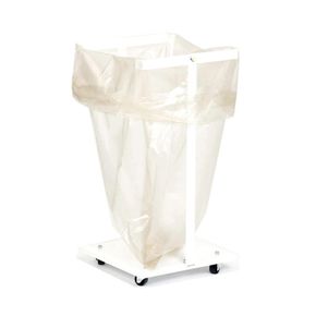 Affaldsvogn, hvid. Til 60 ltr. sække