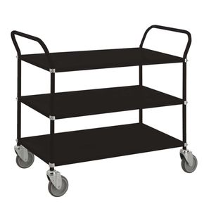 Bordvogn 3 hylder 48x108x94 cm, sort
