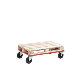 Pallevogn, lav - max løft: 800 kg, rød