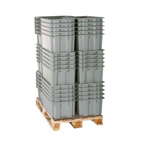 Stabelkasse dobb. 65x45x28h cm.
