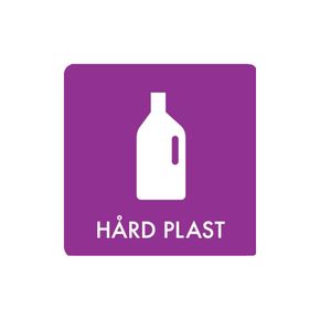 Pictogram udendørs 'HÅRD PLAST'