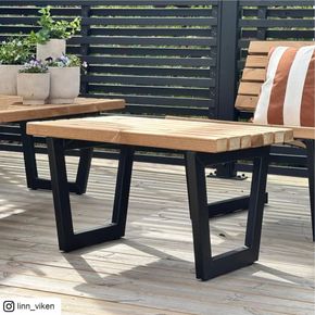 Udendørs bænk/bord Siesta Living 75 cm, brun