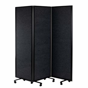 Foldeskærm PZ Flex 180x180h cm., sort