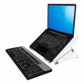 Laptop stand højdejusterbar, klar akryl