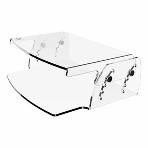 Monitor stand højdejuserbar, klar akryl