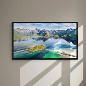 Akustik billede Summer in Lofoten 80x45 cm