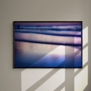 Akustik billede Blurry fisherman 120x80 cm