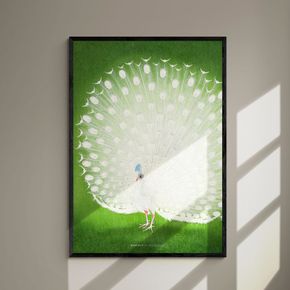 Akustik billede Peacock 57x80 cm