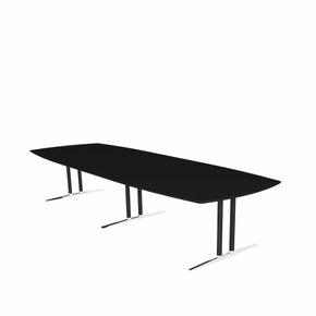 Konferencebord Executive, sort/krom
