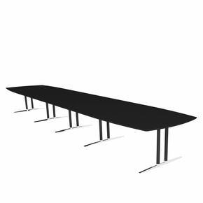 Konferencebord Executive, sort/krom