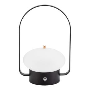 Genopladelig bordlampe Securit Barcelona, sort/hvid