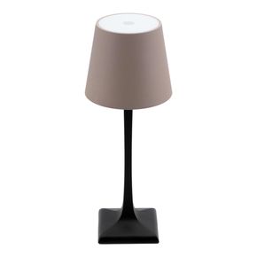Genopladelig bordlampe Securit Milano, sort/grå-brun
