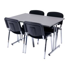 Klapbord Stabelfix Lux med 4 Comfort Basic stole