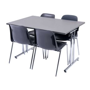 Klapbord Stabelfix Lux med 4 Oporto Xtra stole