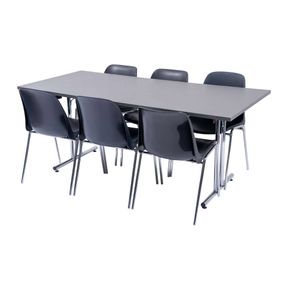 Klapbord Stabelfix Lux med 6 Oporto Xtra stole