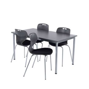 Oporto Base bord med 4 Oporto Mata stole med polster