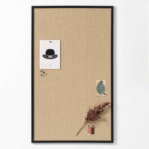 Opslagstavle Hessian 60x100 cm Naga, sort
