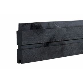 Renovationsskjul Plank Profil 377 cm imprægneret, sort