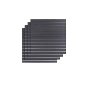 Rillepanel 4 stk. 120x120 h cm, antracit